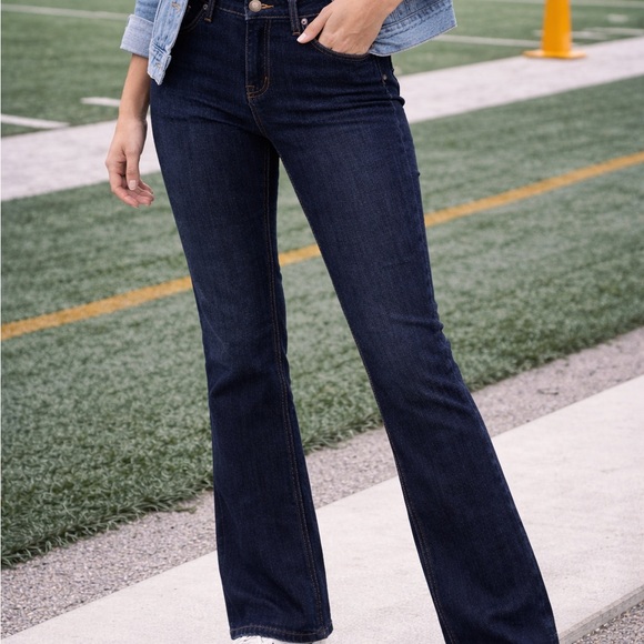 Tommy Hilfiger Dark Blue Flare Jeans - Picture 2 of 10